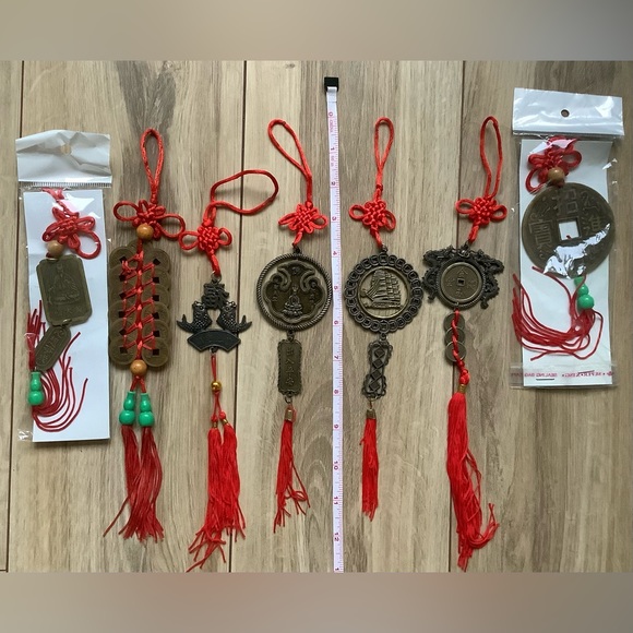 New Vintage FENG SHUI hanging double fish + good luck - Picture 8 of 8